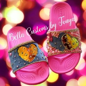 Custom Bling Crocs Slides sz 10
